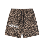 Unisex Heavyweight Leopard Drawstring Shorts