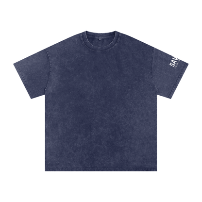 Snow Washed Oversized Cotton T-Shirt