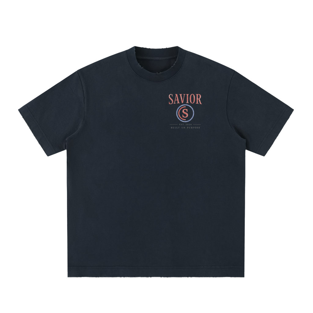Heavyweight Vintage Washed Frayed T-Shirt