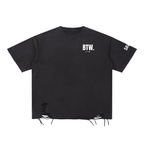 Snow Washed Raw-Hem T-Shirt