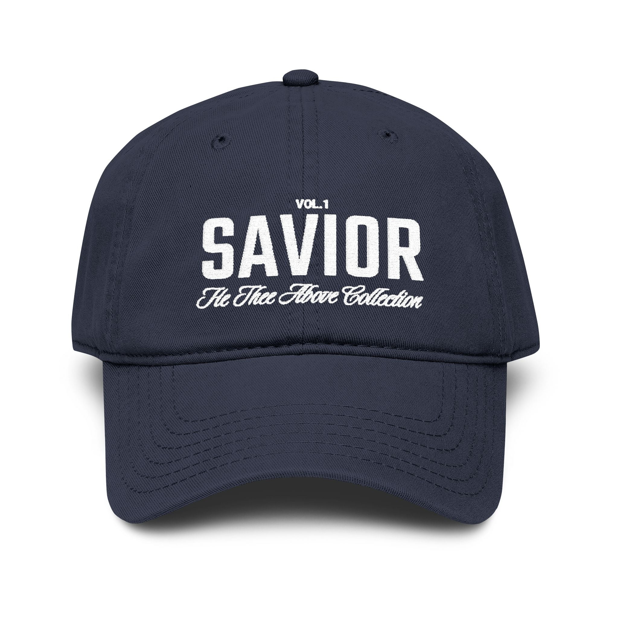 Savior Embroidered Washed Baseball Cap — Vintage Faith Hat
