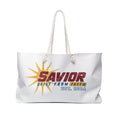 Savior Weekender Bag — "Built From Faith" Travel Tote (Est. 2024)
