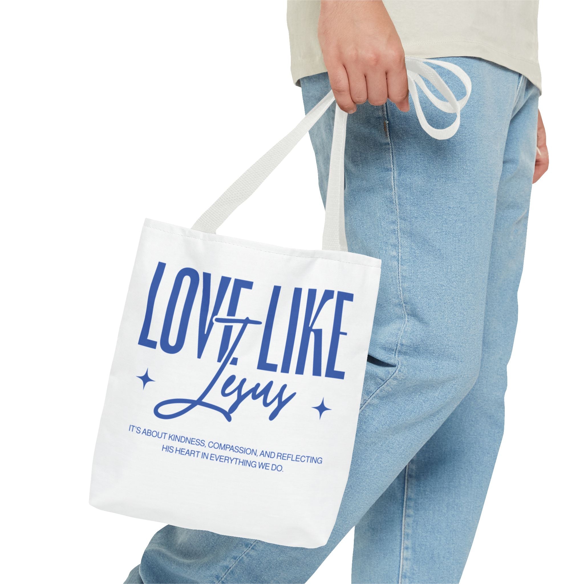 Love Like Jesus Tote Bag — Inspirational Christian Faith Tote