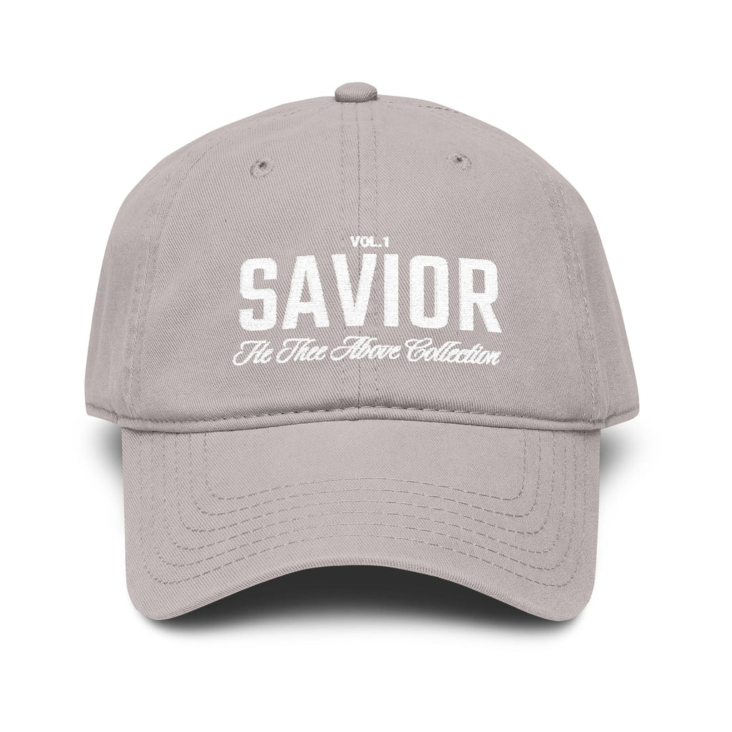 Savior Embroidered Washed Baseball Cap — Vintage Faith Hat
