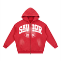 Sunfade Two-way Zipper Boxy Fleece Hoodie