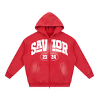 Sunfade Two-way Zipper Boxy Fleece Hoodie