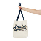 Savior Built From Faith Tote Bag – Inspirational Christian Canvas Tote