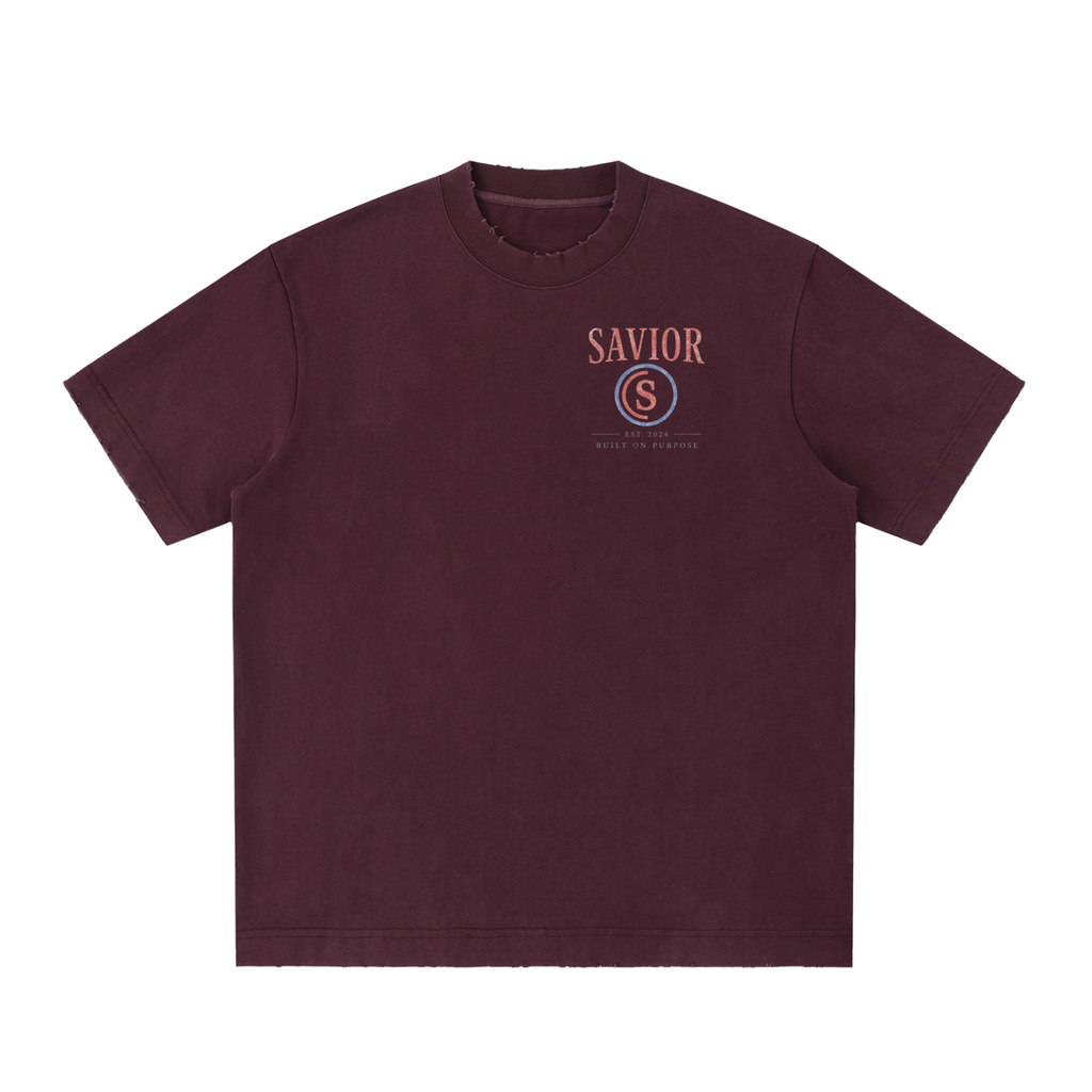 Heavyweight Vintage Washed Frayed T-Shirt