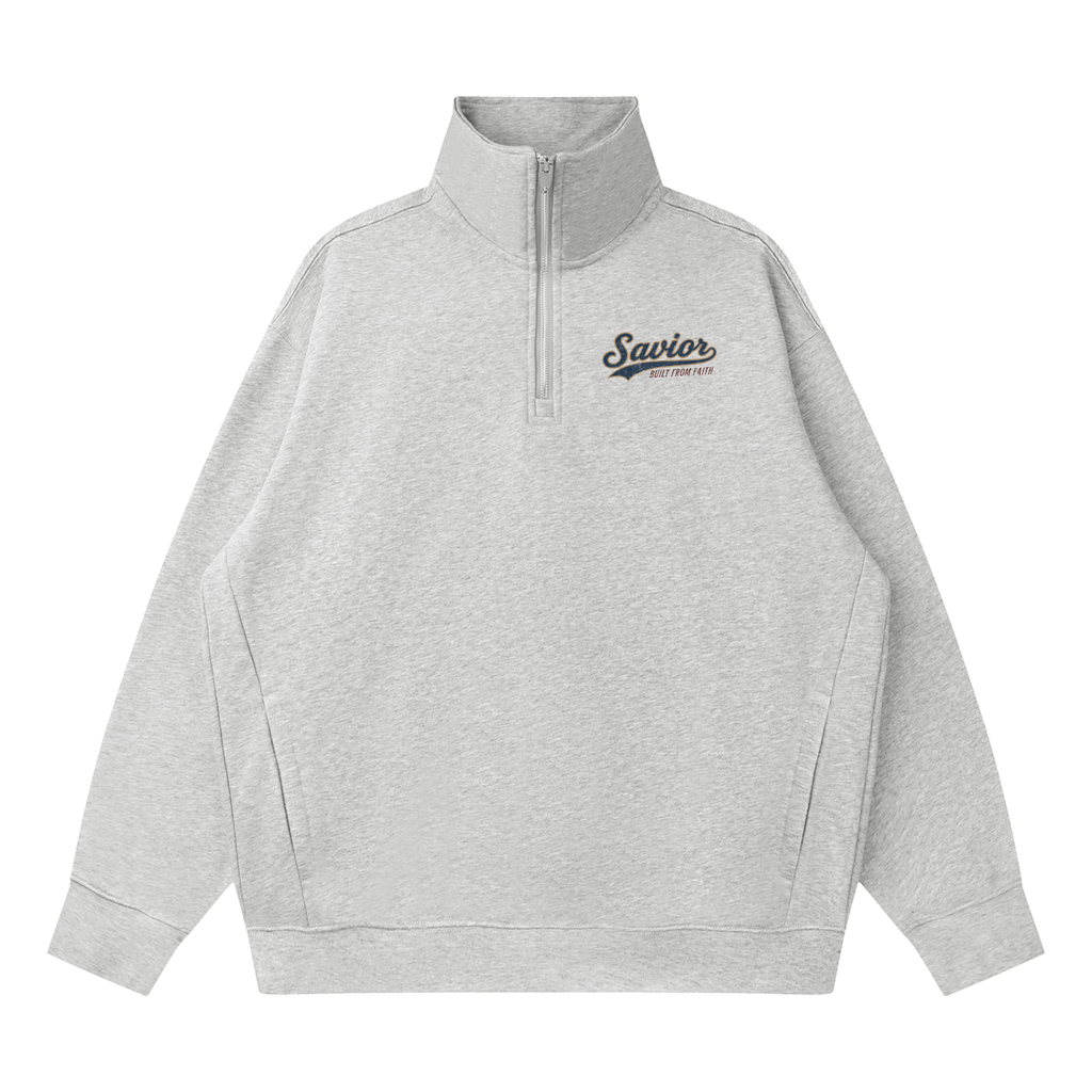 Quarter-Zip Drop Shoulder Sweatshirt