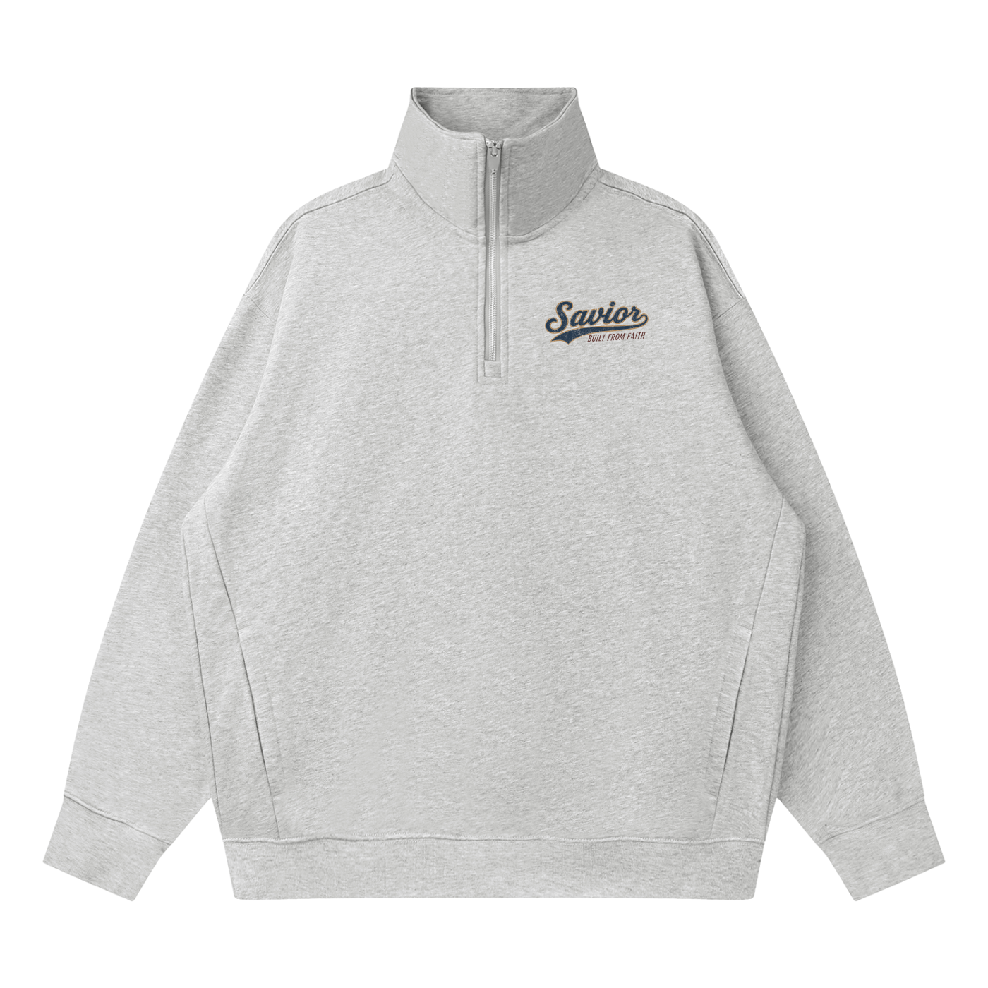 Quarter-Zip Drop Shoulder Sweatshirt