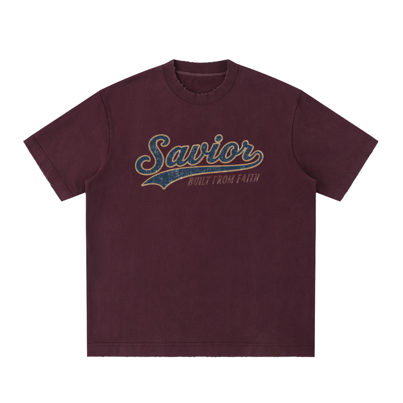 Heavyweight Vintage Washed Frayed T-Shirt