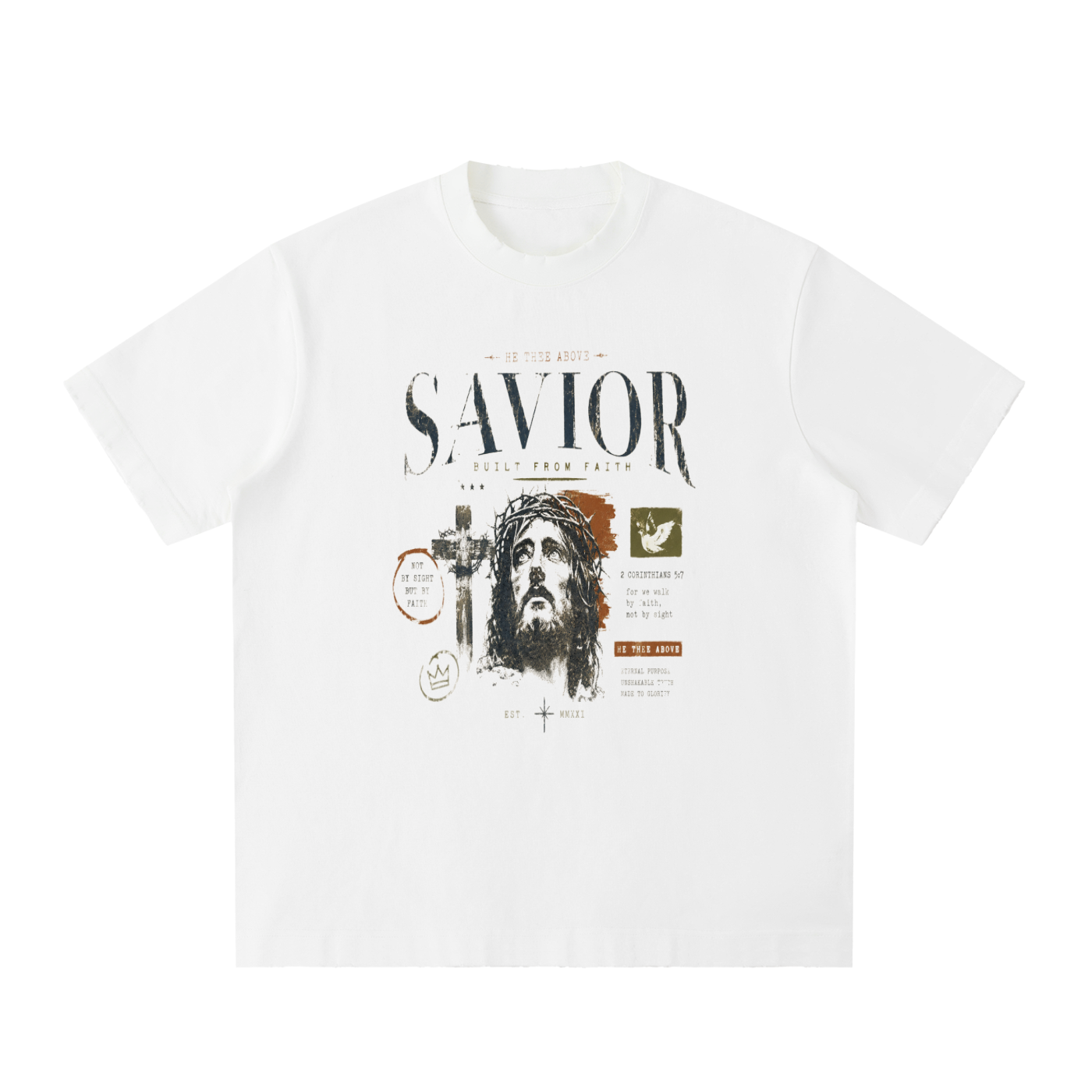 Heavyweight Vintage Washed Frayed T-Shirt