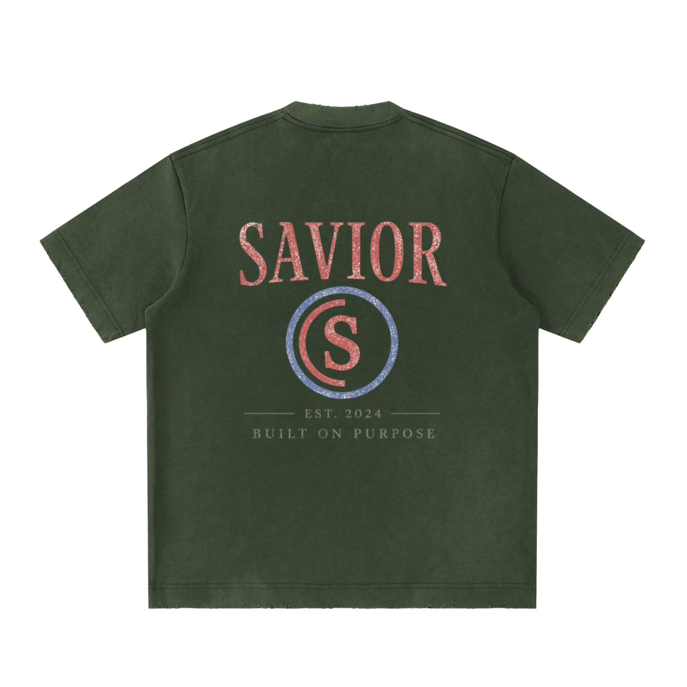 Heavyweight Vintage Washed Frayed T-Shirt