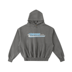 Frayed Enzyme Washed Fleece Hoodie