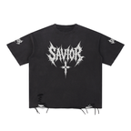 Snow Washed Raw-Hem T-Shirt