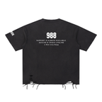 Snow Washed Raw-Hem T-Shirt