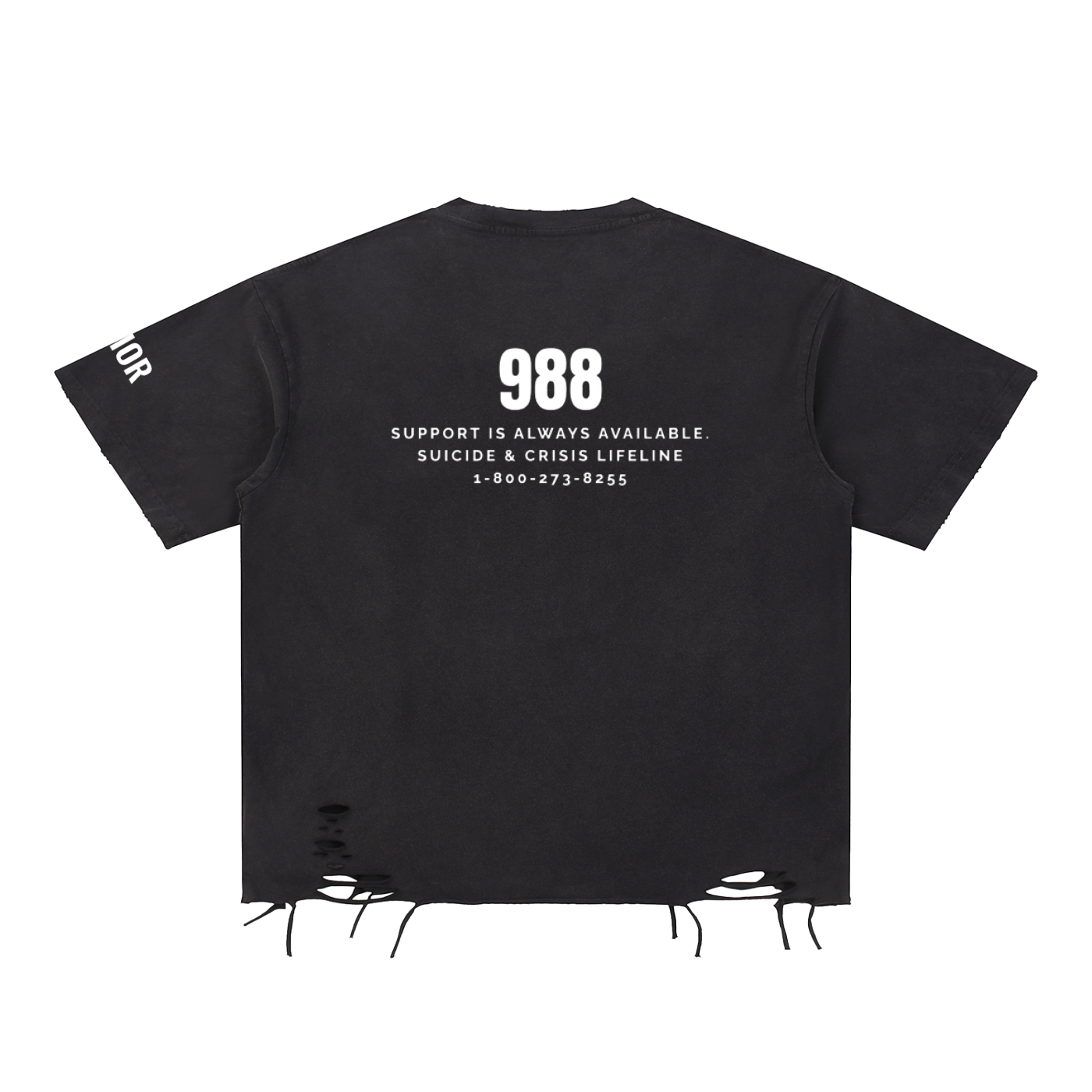 Snow Washed Raw-Hem T-Shirt