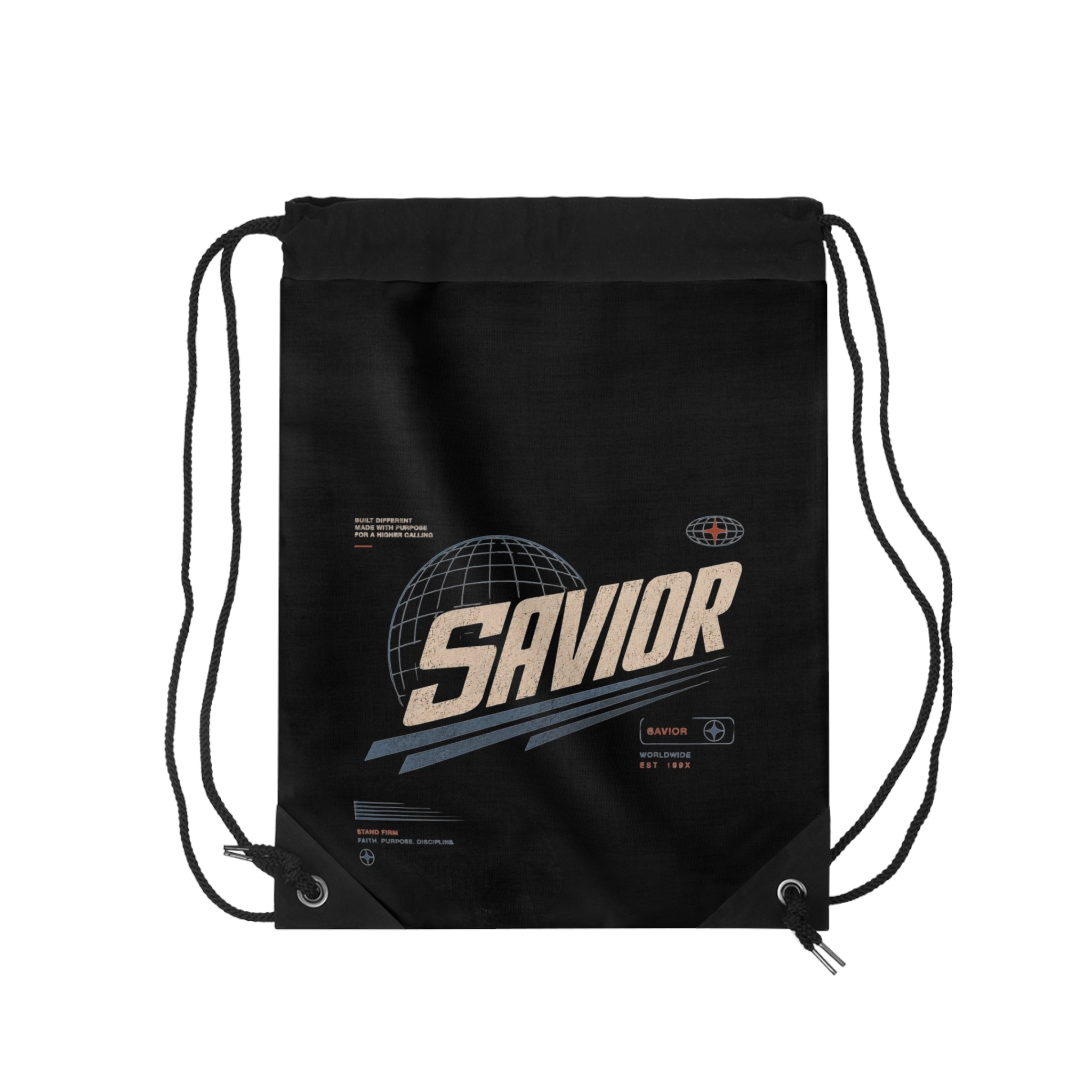 Savior Retro Space Drawstring Bag