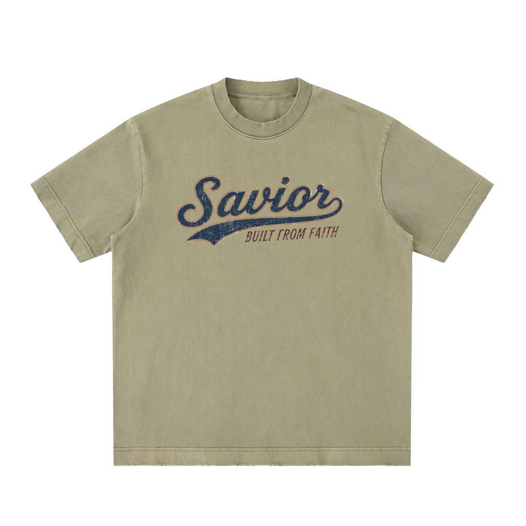 Heavyweight Vintage Washed Frayed T-Shirt
