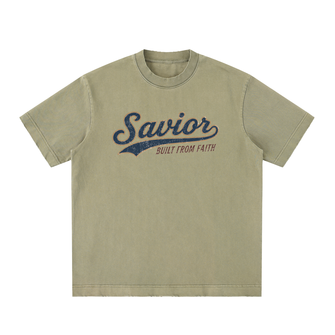 Heavyweight Vintage Washed Frayed T-Shirt