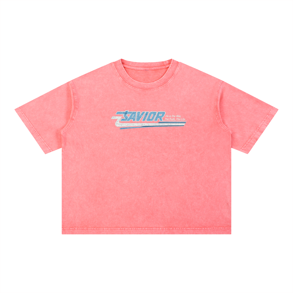 Mineral Wash Boxy Cotton T-Shirt