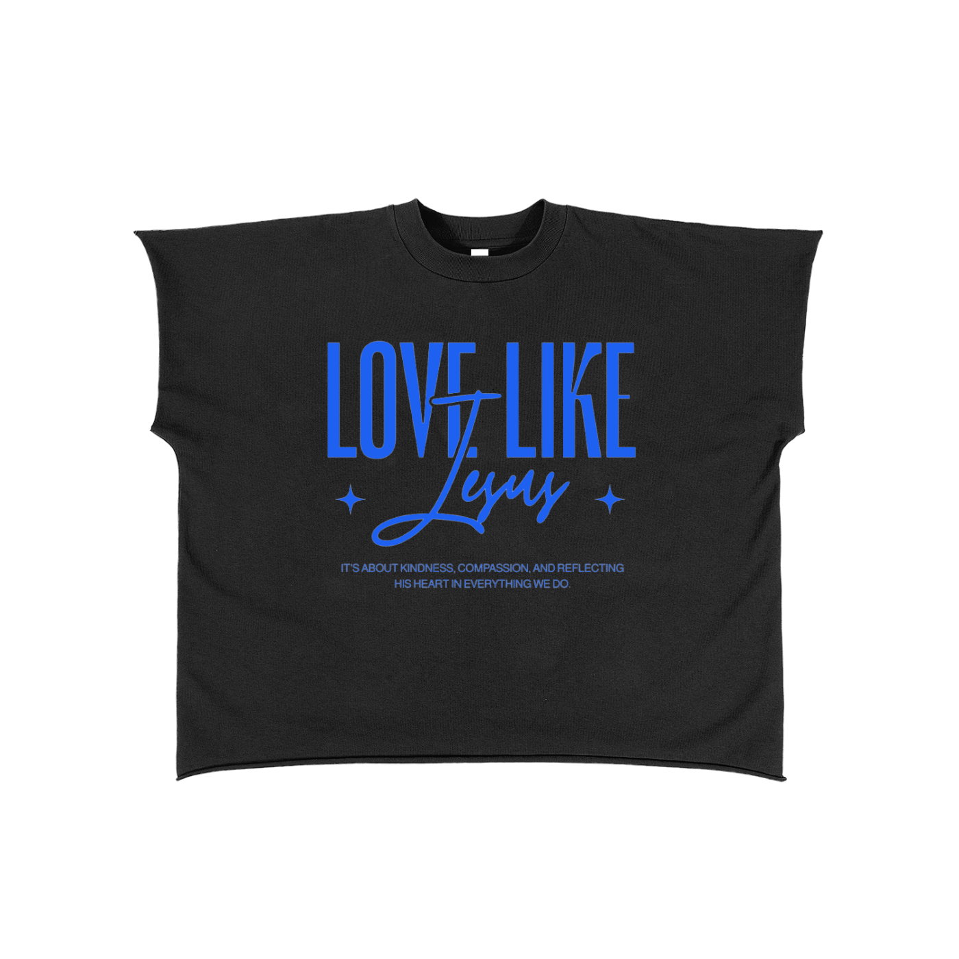 Raw Edge Boxy Non-Shrink T-Shirt