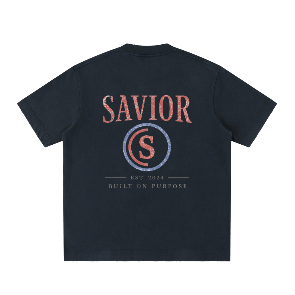 Heavyweight Vintage Washed Frayed T-Shirt