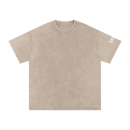 Snow Washed Oversized Cotton T-Shirt