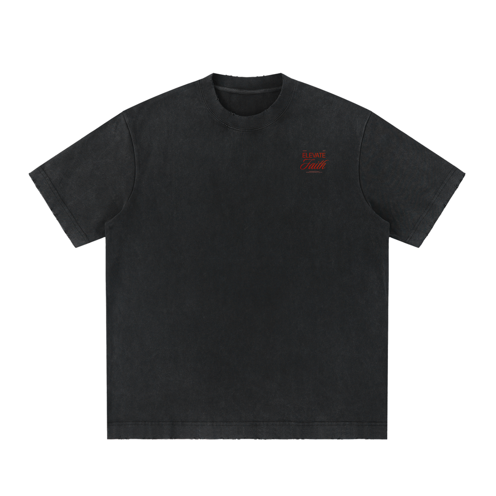 Heavyweight Vintage Washed Frayed T-Shirt