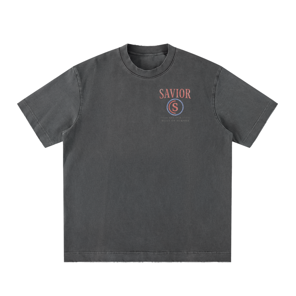 Heavyweight Vintage Washed Frayed T-Shirt