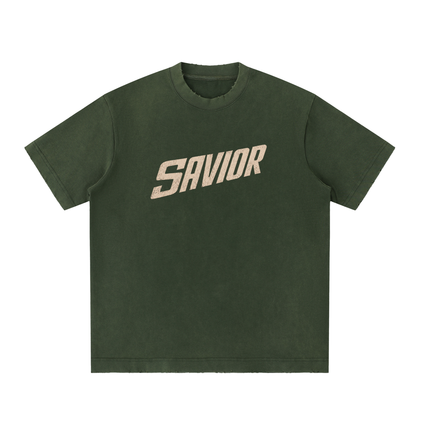 Heavyweight Vintage Washed Frayed T-Shirt