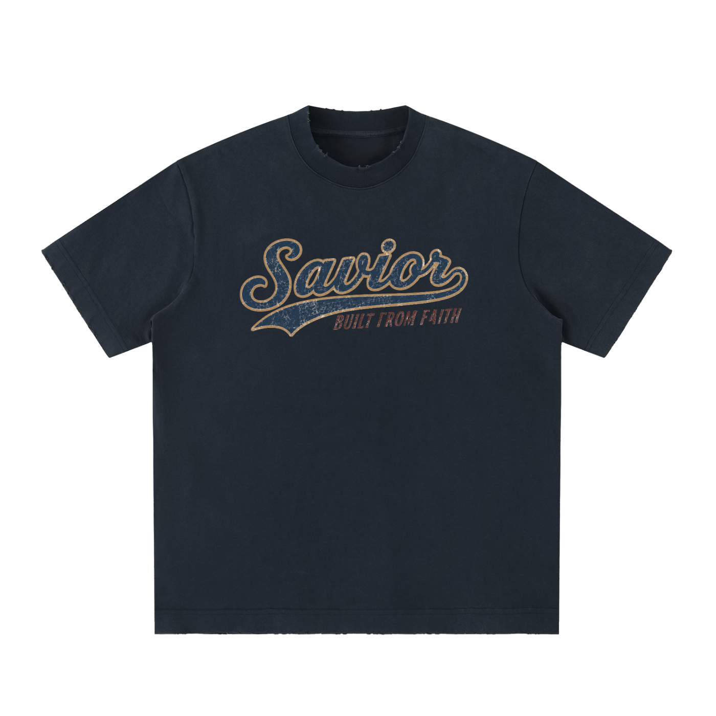Heavyweight Vintage Washed Frayed T-Shirt