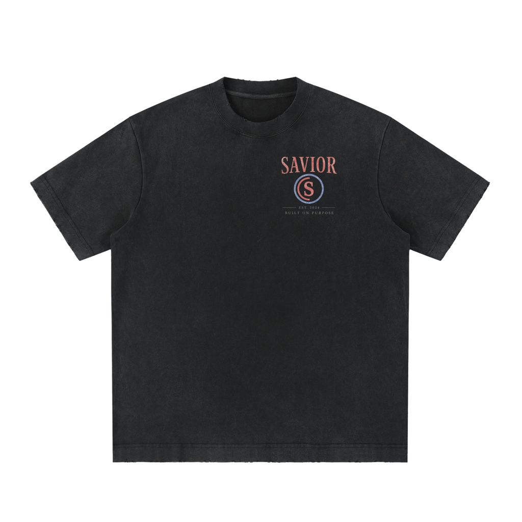 Heavyweight Vintage Washed Frayed T-Shirt