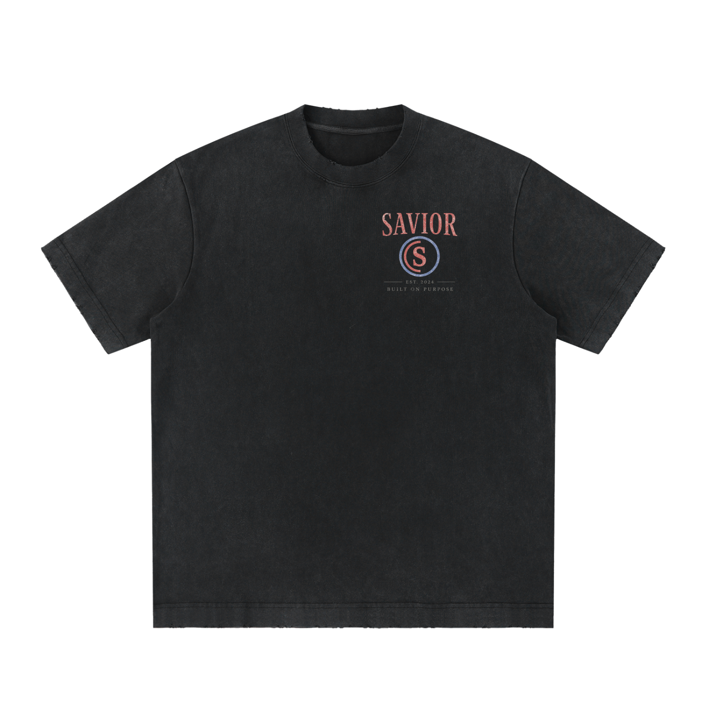 Heavyweight Vintage Washed Frayed T-Shirt