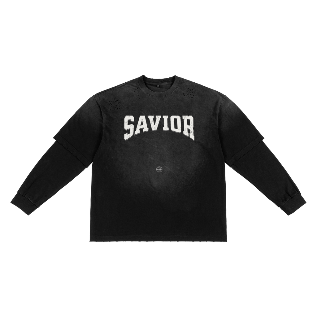 Sunfade Hand-Frayed Faux Two-Piece T-Shirt