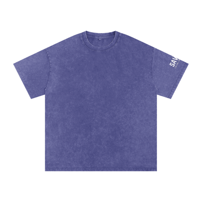 Snow Washed Oversized Cotton T-Shirt
