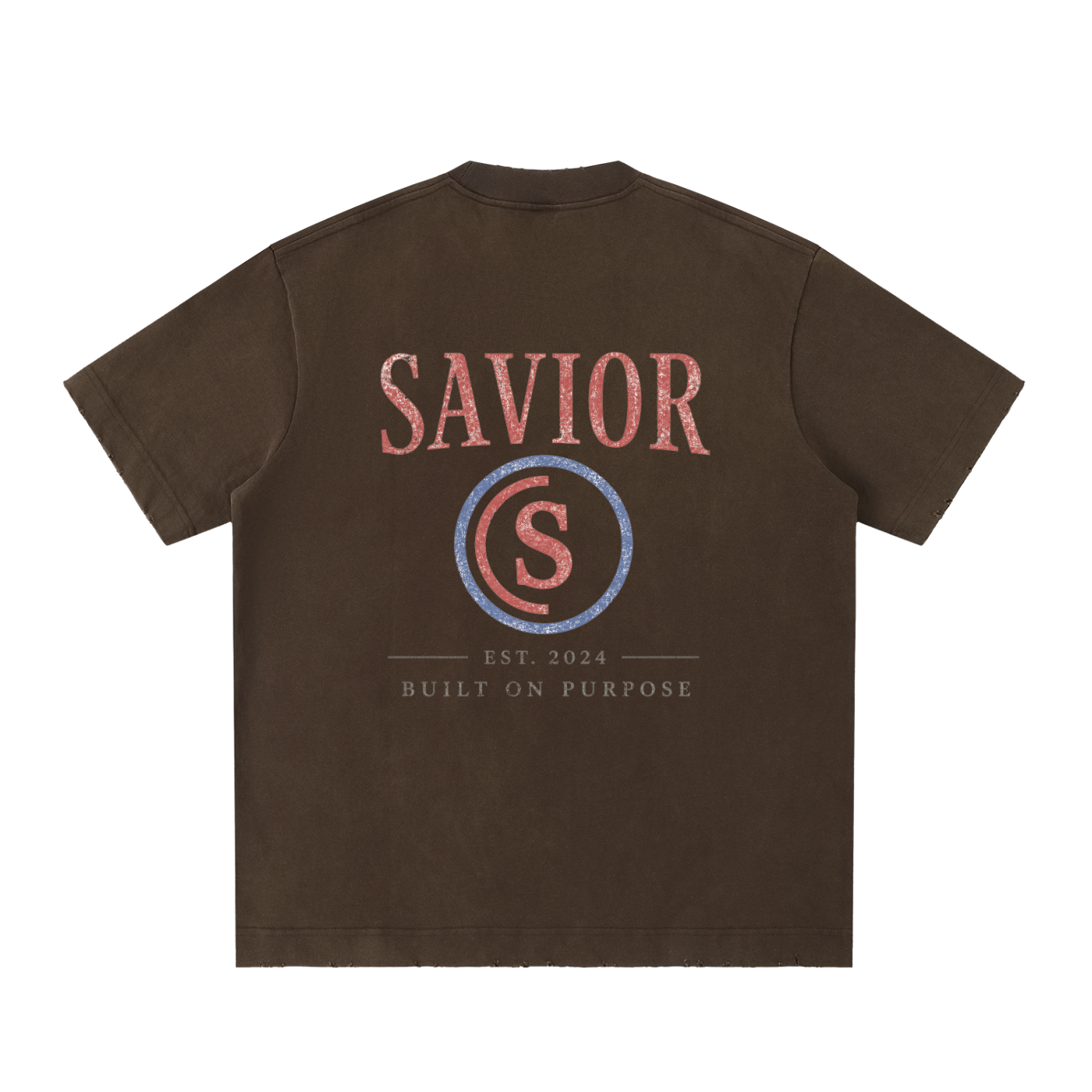 Heavyweight Vintage Washed Frayed T-Shirt