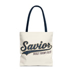 Savior Built From Faith Tote Bag – Inspirational Christian Canvas Tote