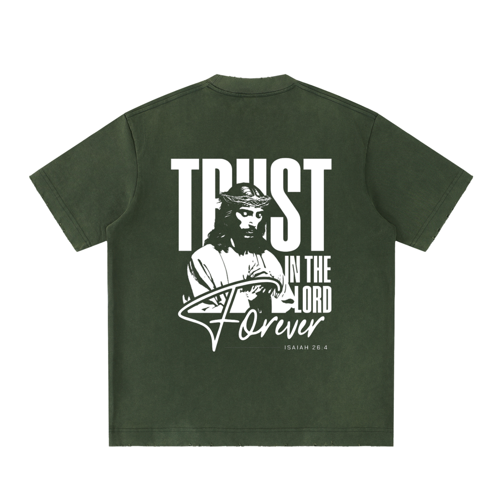 Heavyweight Vintage Washed Frayed T-Shirt