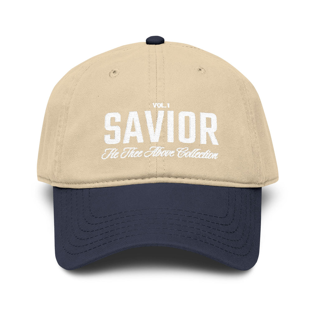 Savior Embroidered Washed Baseball Cap — Vintage Faith Hat