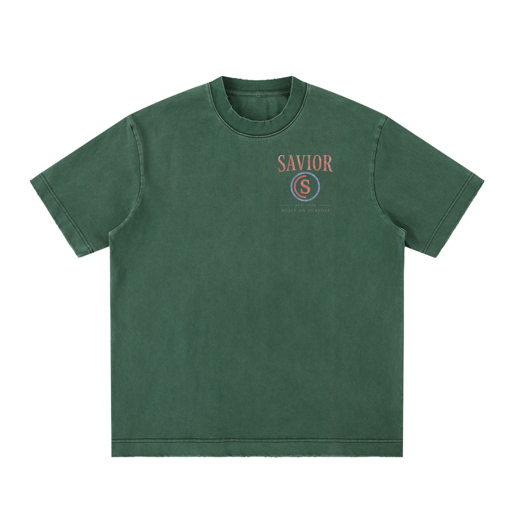 Heavyweight Vintage Washed Frayed T-Shirt