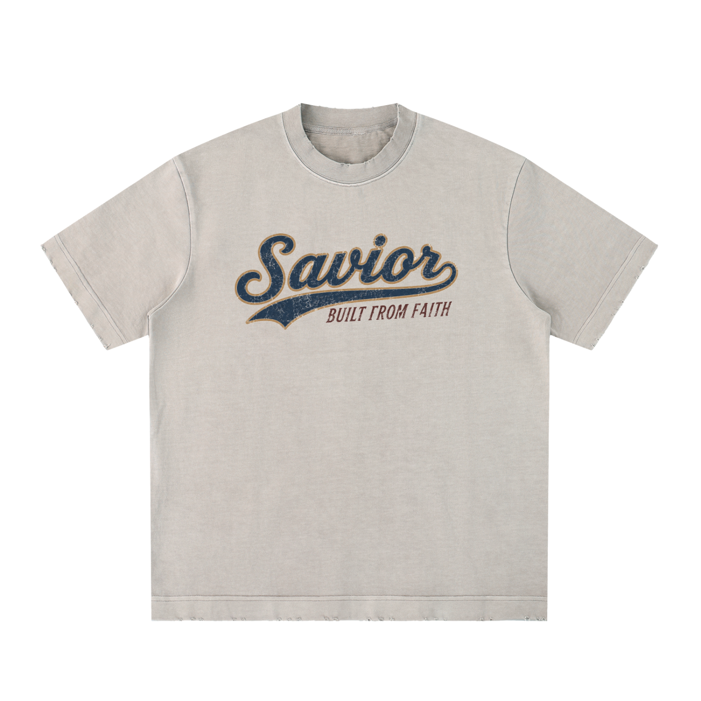 Heavyweight Vintage Washed Frayed T-Shirt