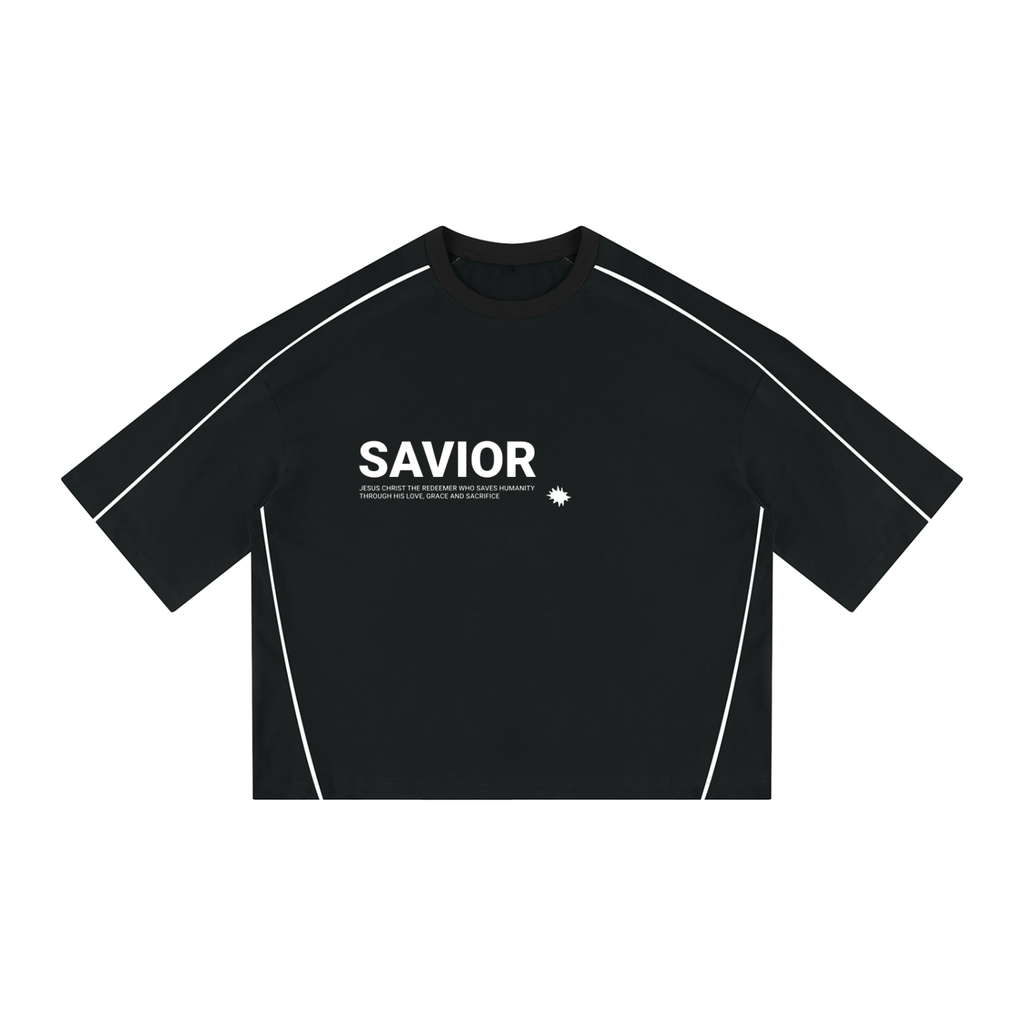 Unisex Heavyweight Boxy Piping T-Shirt
