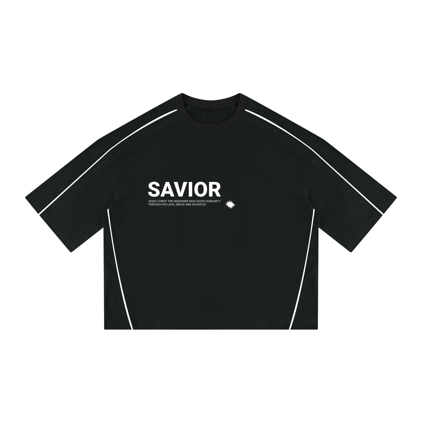 Unisex Heavyweight Boxy Piping T-Shirt