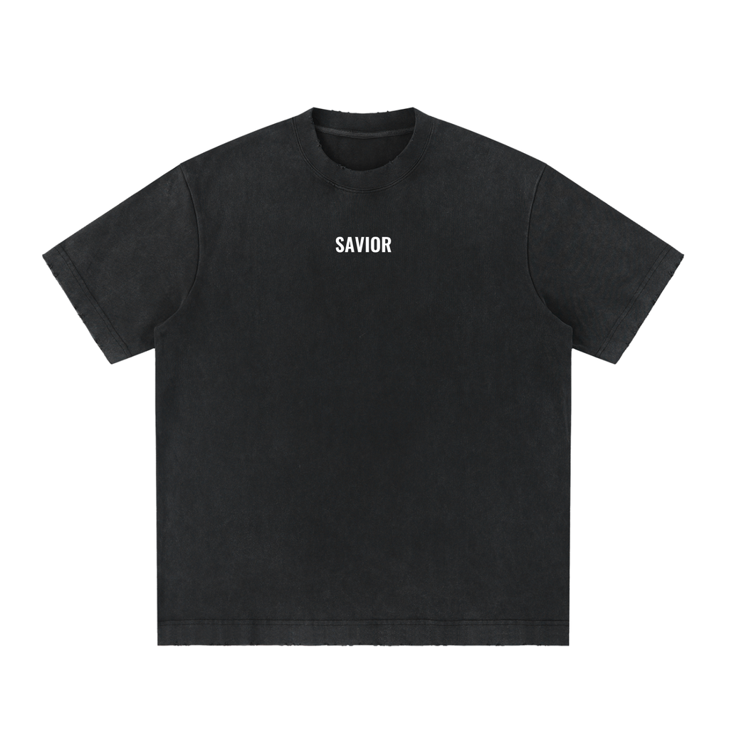 Heavyweight Vintage Washed Frayed T-Shirt