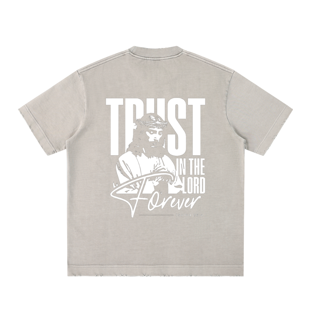 Heavyweight Vintage Washed Frayed T-Shirt