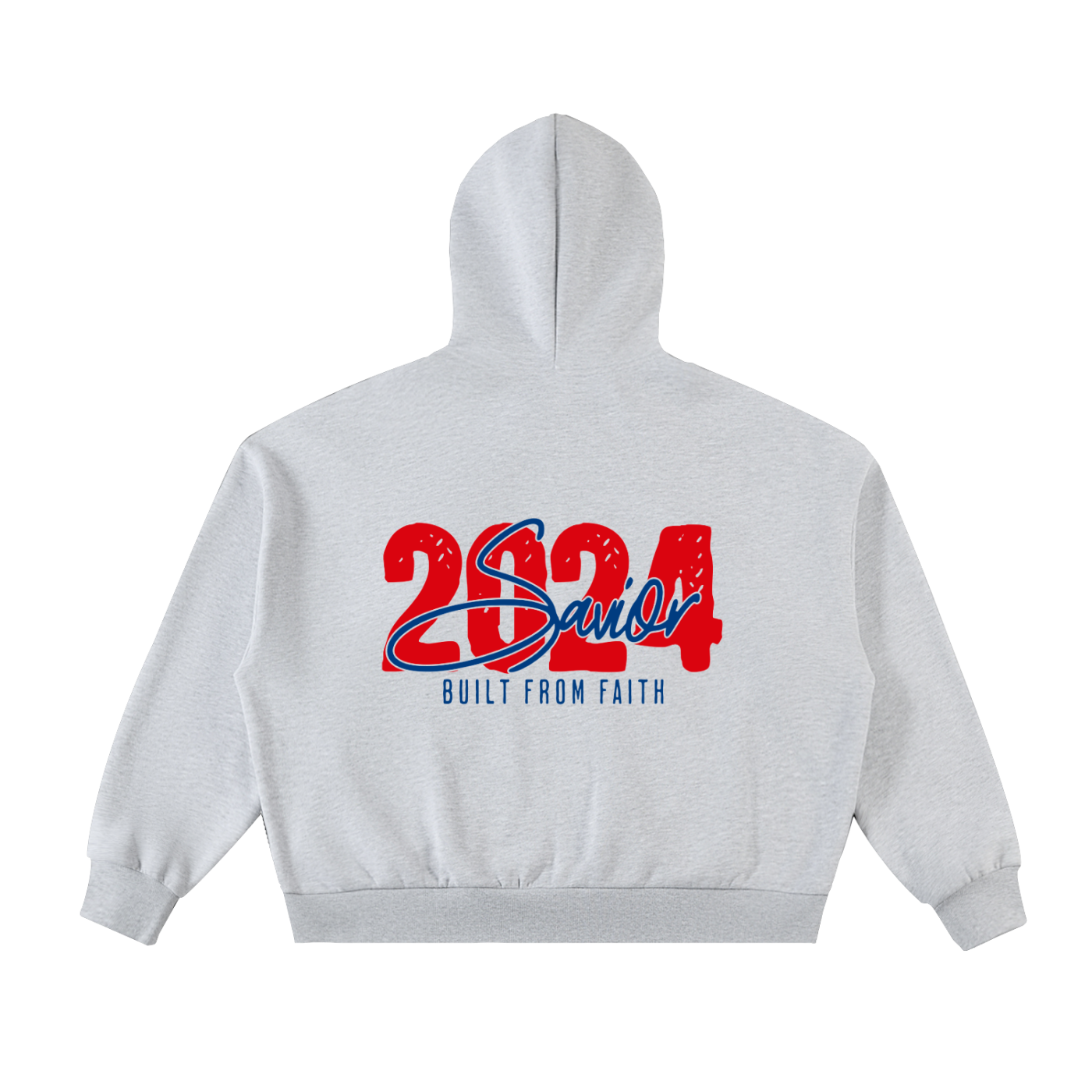 Fleeced Full-Zip Boxy Hoodie