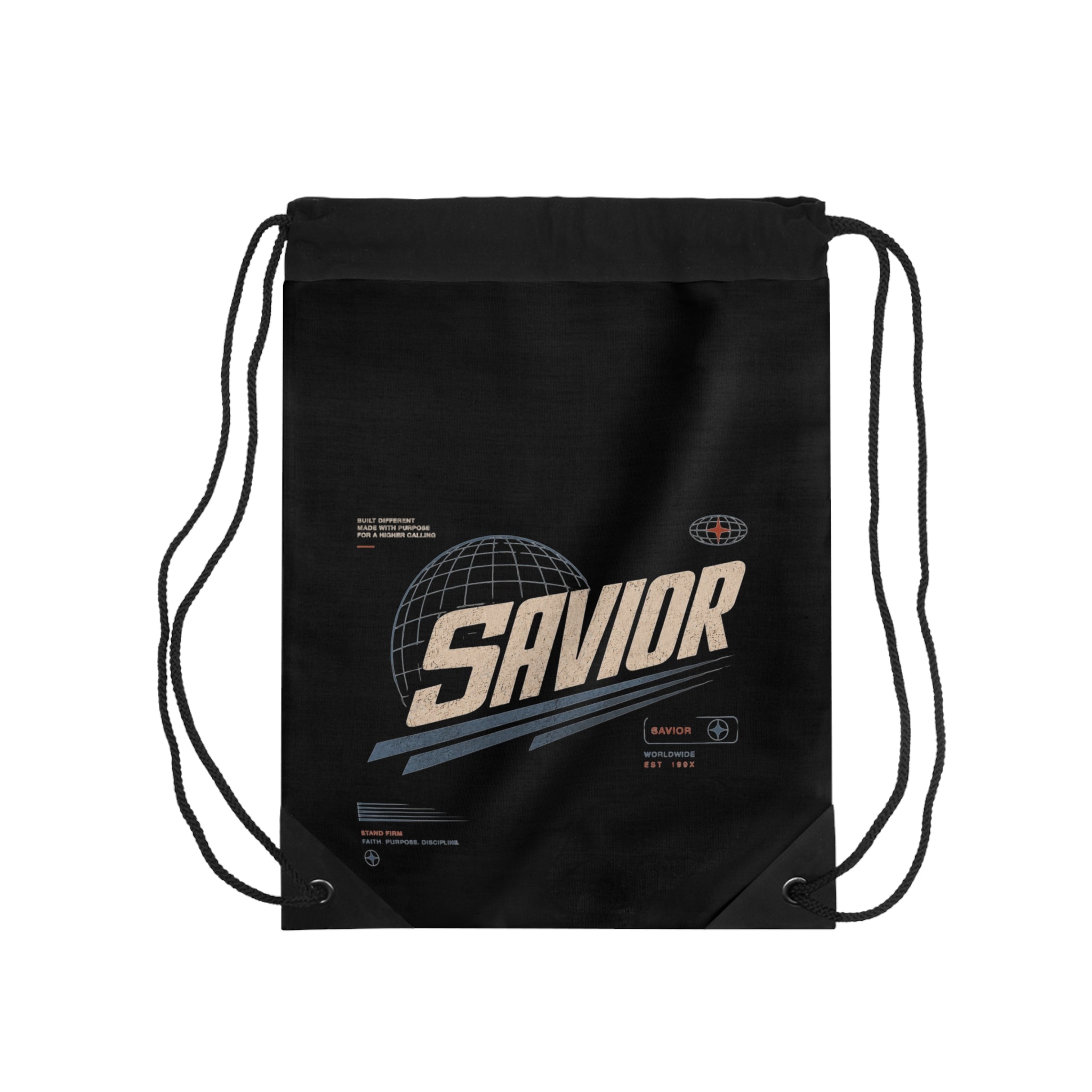 Savior Retro Space Drawstring Bag