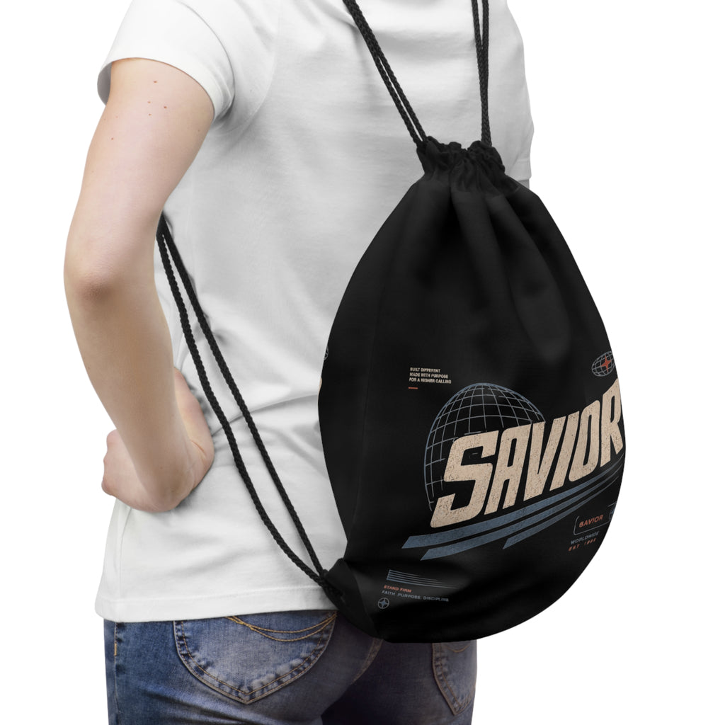 Savior Retro Space Drawstring Bag