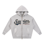 Sunfade Two-way Zipper Boxy Fleece Hoodie